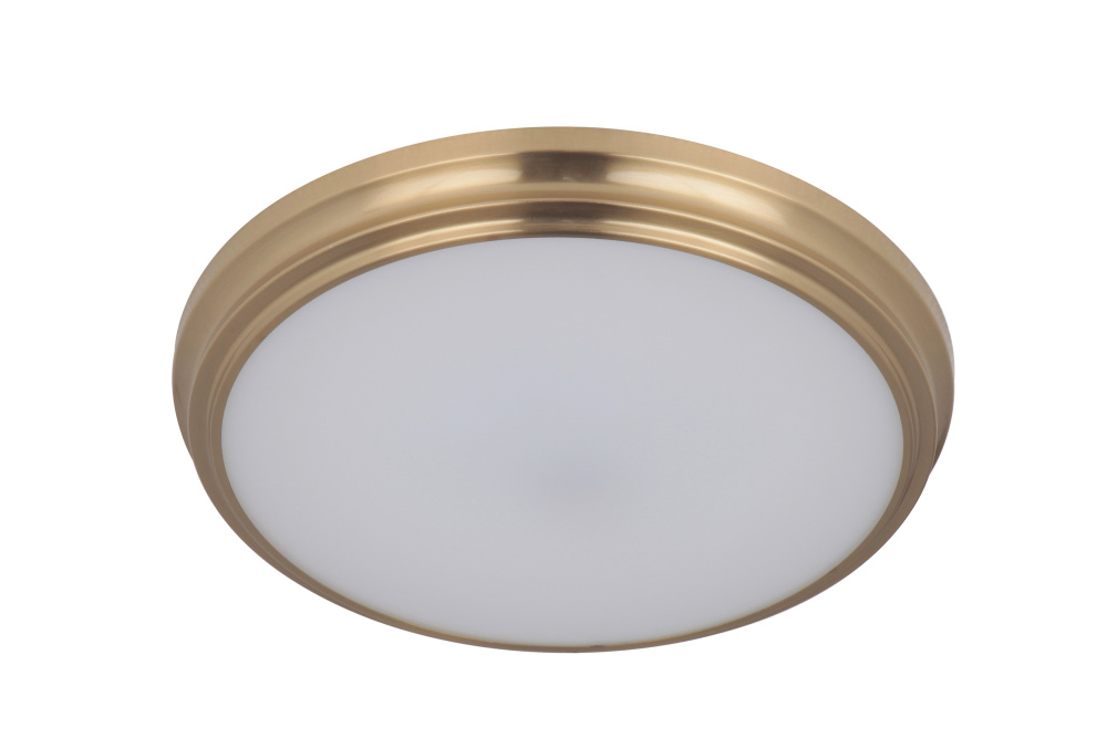 X66 Series 1 Light 11" LED Flushmount in Satin Brass