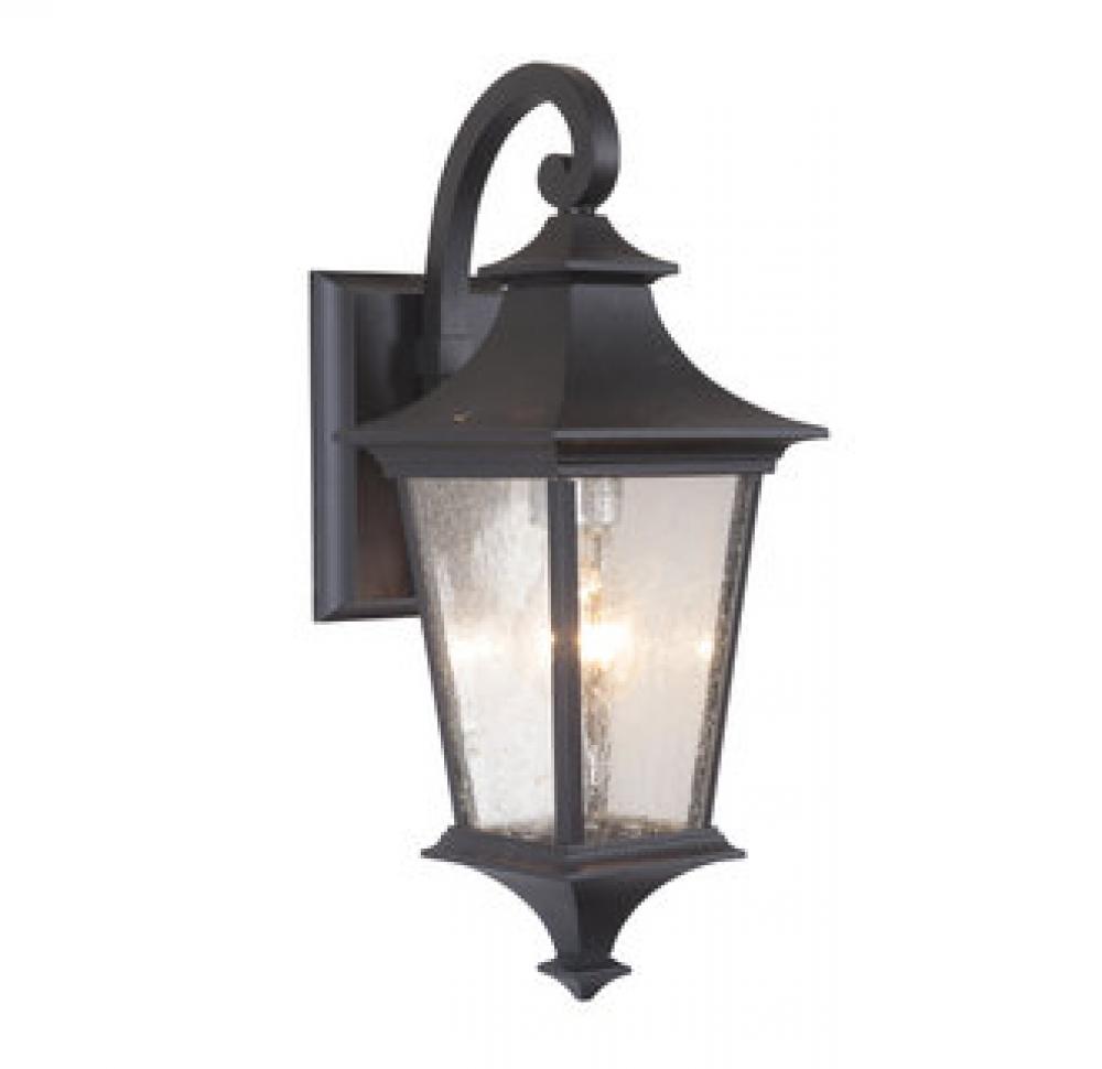 Argent II 1 Light Small Outdoor Wall Lantern in Midnight