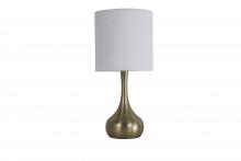 Craftmade 86259 - BL27LTX, Satin Brass Metal Base with White Hardback Shade
