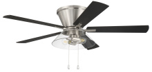 Craftmade IST52BNK5 - Insight 52" 5-Blade Ceiling Fan Brushed Nickel Finish, Black Walnut/Greywood Blades