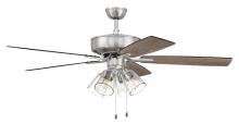 Craftmade P104BNK5-52DWGWN - Pro Plus 104 52" 5-Blade Ceiling Fan in Brushed Polished Nickel w/ Driftwood/Grey Walnut Blades