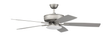 Craftmade P112BN5-52BNGW - 52" Ceiling Fan w/Blades, White Low Profile LED Light Kit