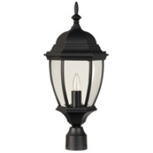 Craftmade Z285-TB - Bent Glass Cast 1 Light Outdoor Post Mount in Textured Black