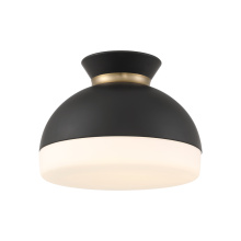 Crystorama GID-4003-MK-VG - Brian Patrick Flynn Gidget 15'' Matte Black + Vibrant Gold Flush Mount