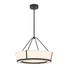 Crystorama RYC-8106-CZ - Royce 24.25'' Integrated LED Charcoal Bronze Pendant