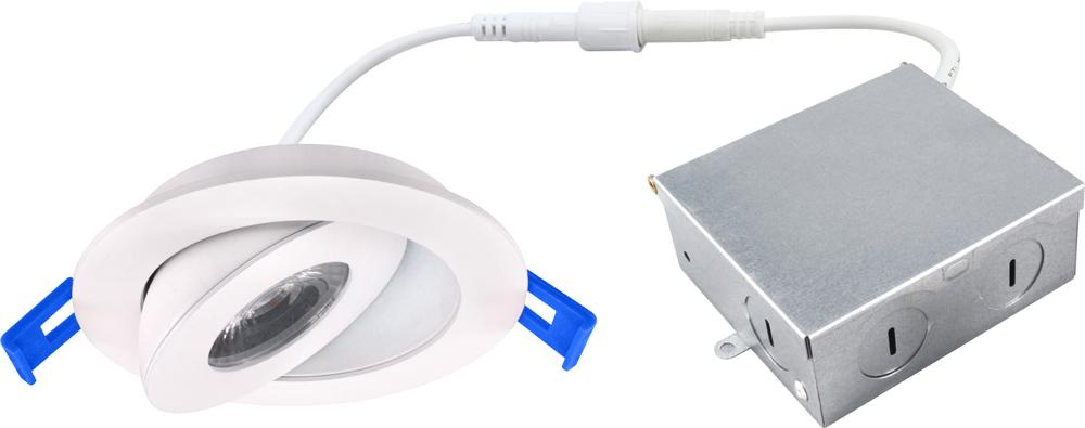 4 in. White 3000K Canless Remodel Directional Wall Wash Gimbal Integrated LED Recessed Lig