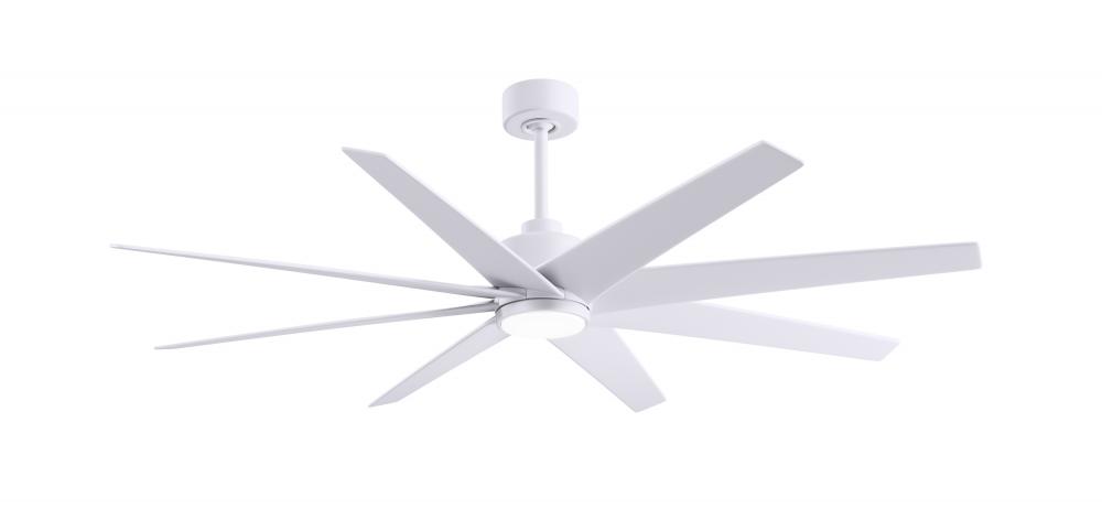 Ariella - Eight Blade Ceiling Fan - 5CCT Integrated LED - Matte White Finish - Matte White Blades