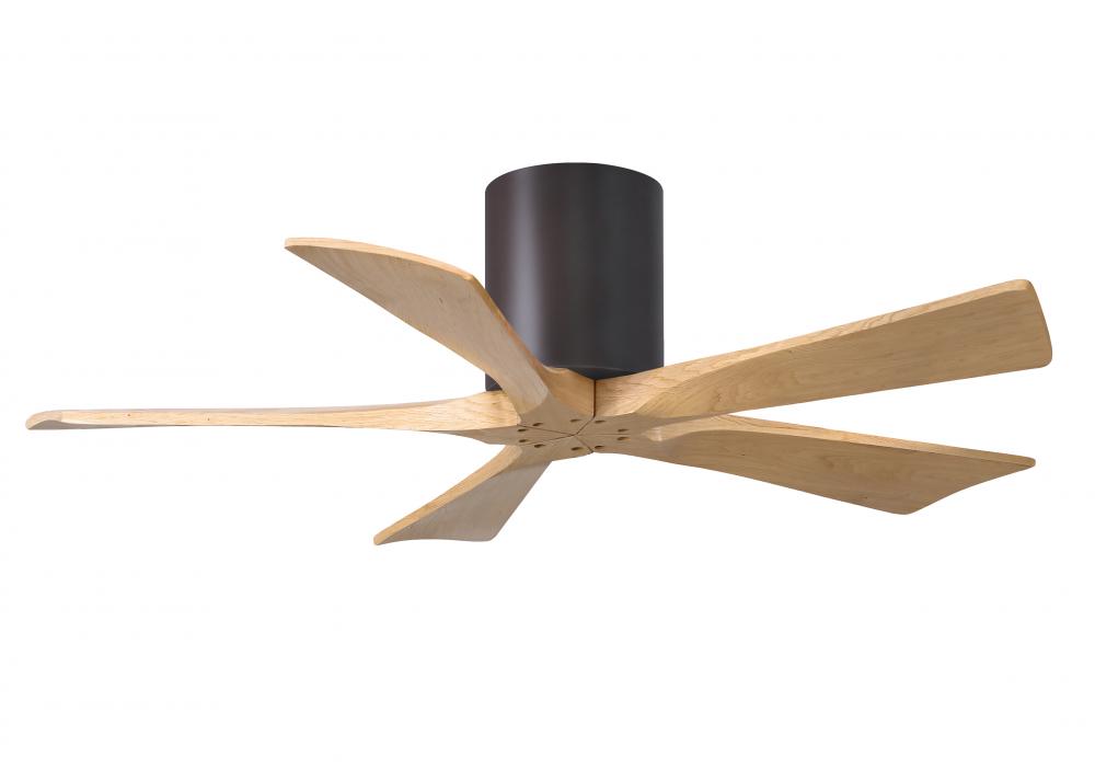 Irene-5H - 42" Five Blade Flush Mount Paddle Fan - Textured Bronze Finish