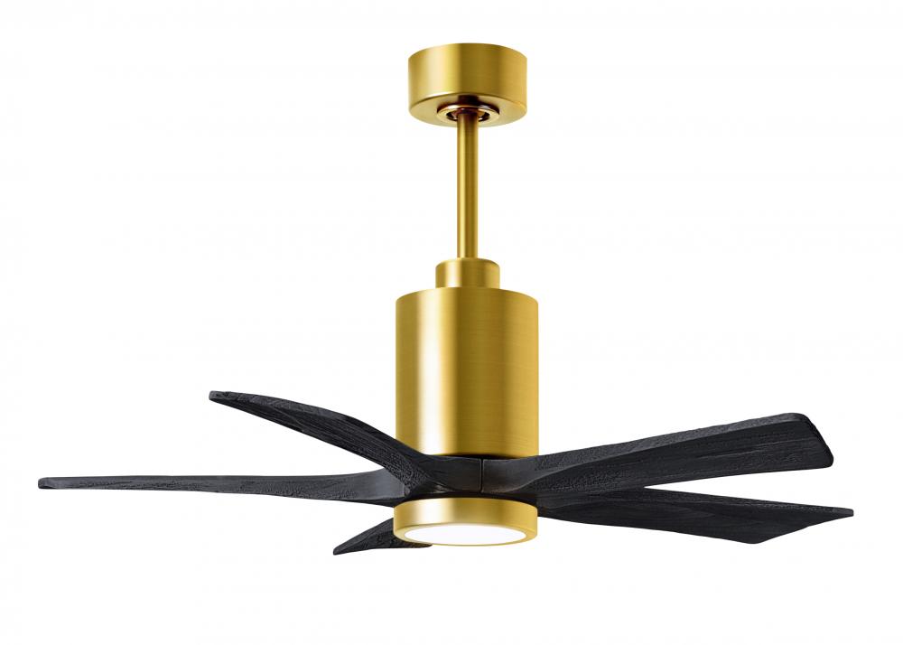 Patricia-5 - 42" Five Blade Ceiling Fan - 5CCT Integrated LED - Brushed Brass Finish