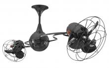Matthews Fan Company IV-BKN-MTL - Italo Ventania - Rotational Ceiling Fan - Black Nickel Finish - Metal Blades