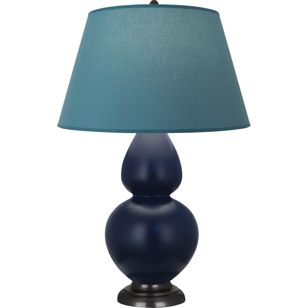 Matte Midnight Blue Double Gourd Table Lamp