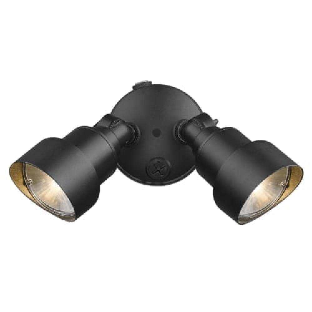 LED Flood Lights 2-Light Black