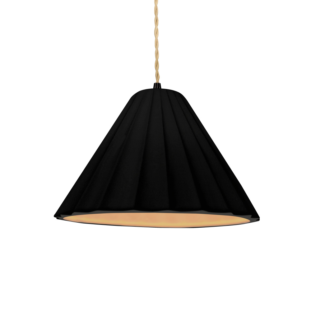 Short Fluted 1-Light Pendant