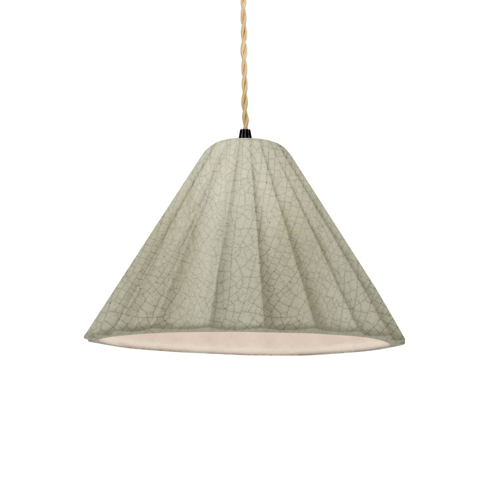 Short Fluted 1-Light Pendant