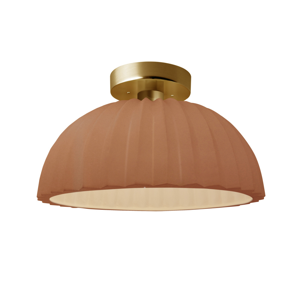 Pleated Dome Semi-Flush