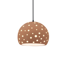 Justice Design Group CER-6583-ADOB-MBLK-BKCD - Perforated Medium Globe 1-Light Pendant