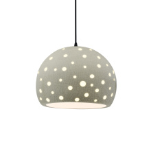 Justice Design Group CER-6585-CKC-MBLK-BKCD - Perforated Large Globe 1-Light Pendant