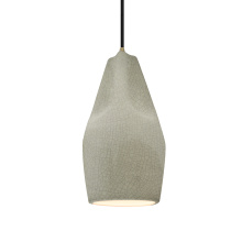 Justice Design Group CER-6597-CKC-ABRS-BKCD - Tall Crease 1-Light Pendant