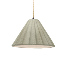 Justice Design Group CER-6600-CKC-MBLK-BEIG-TWST - Short Fluted 1-Light Pendant