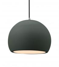 Justice Design Group CER-6535-PWGN-NCKL-BKCD - Large Globe 1-Light Pendant