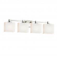 Justice Design Group FSN-8424-55-OPAL-NCKL-LED4-2800 - Tetra 4-Light LED Bath Bar