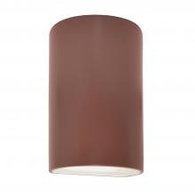 Justice Design Group CER-0940W-CLAY-LED1-1000 - Small LED Cylinder - Closed Top (Outdoor)