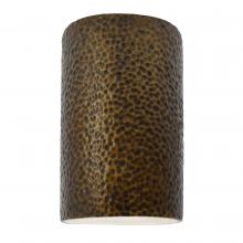 Justice Design Group CER-5265W-HMBR - Large ADA Outdoor LED Cylinder - Open Top & Bottom