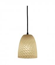 Justice Design Group FSN-8815-10-WEVE-DBRZ - Mini 1-Light Pendant