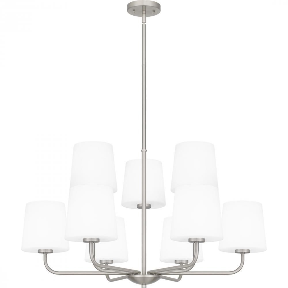 Gallagher 9-Light Brushed Nickel Chandelier