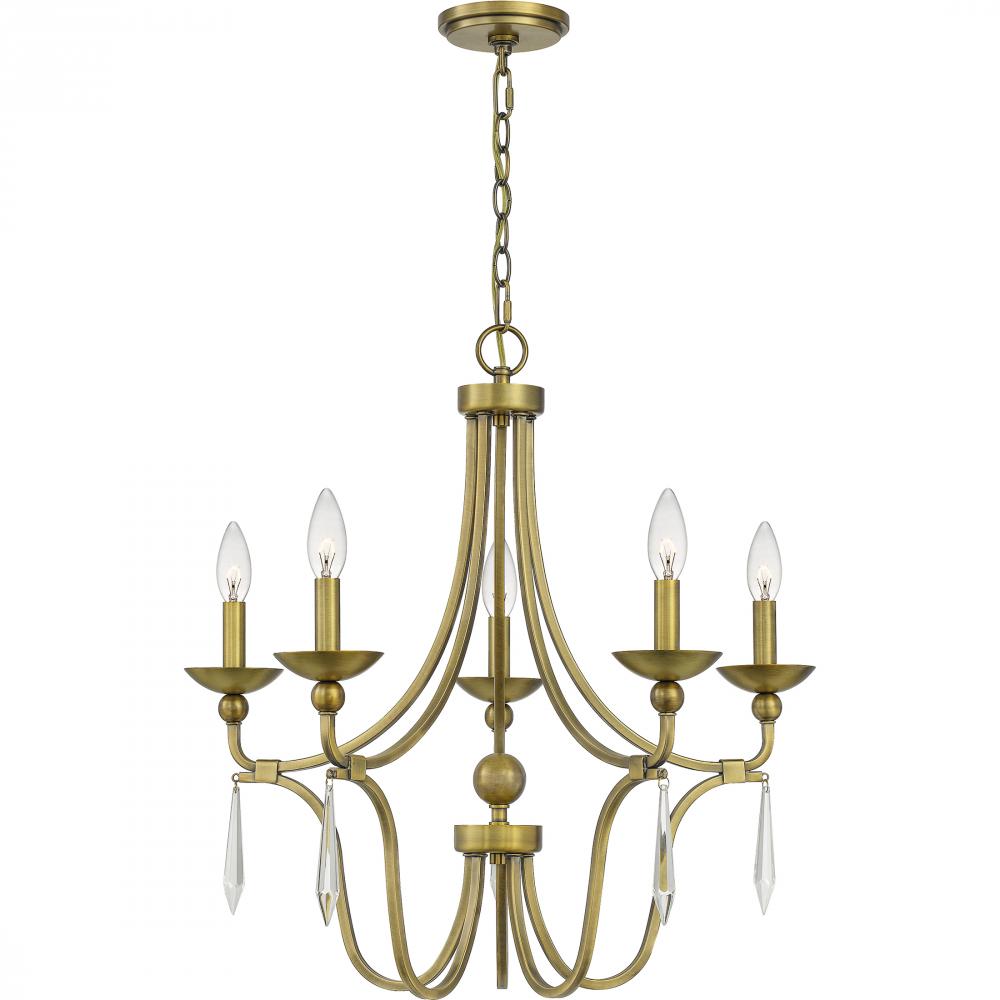 Joules 5-Light Aged Brass Chandelier