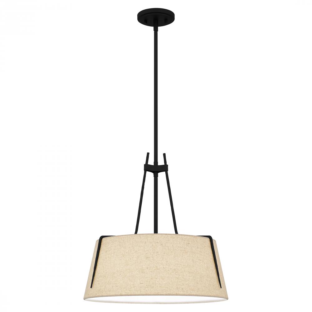 Leona 3-Light Matte Black Pendant Light
