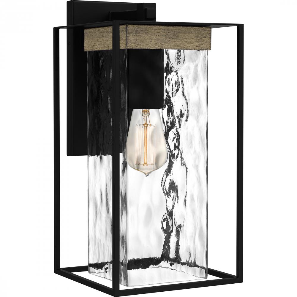 Longwood 1-Light Matte Black Outdoor Wall Lantern