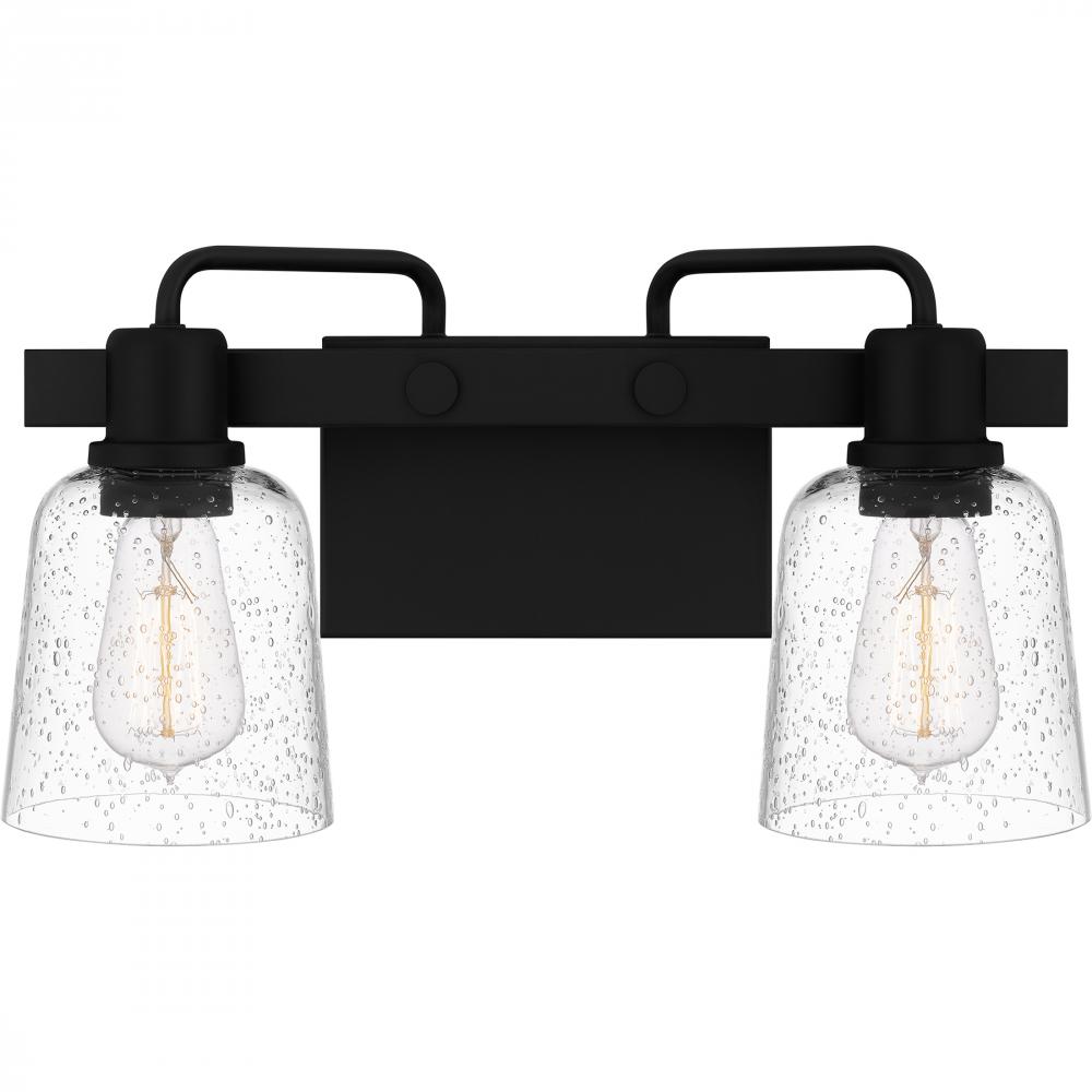 Lydia 2-Light Matte Black Vanity Light