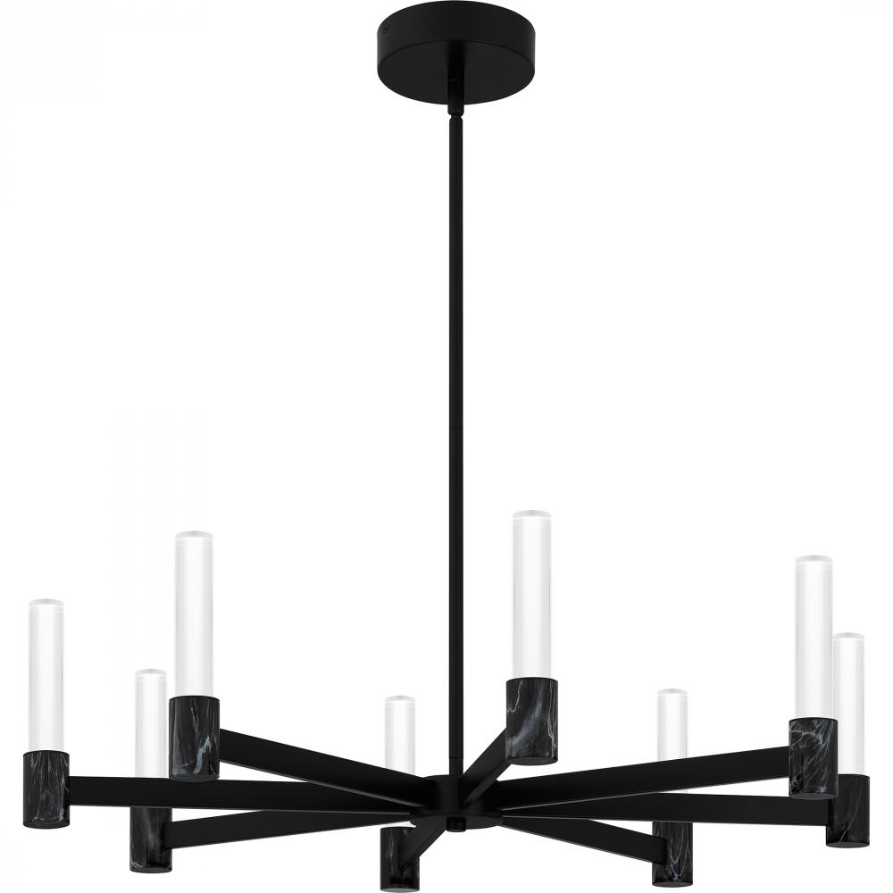 Adler Integrated LED Matte Black Chandelier