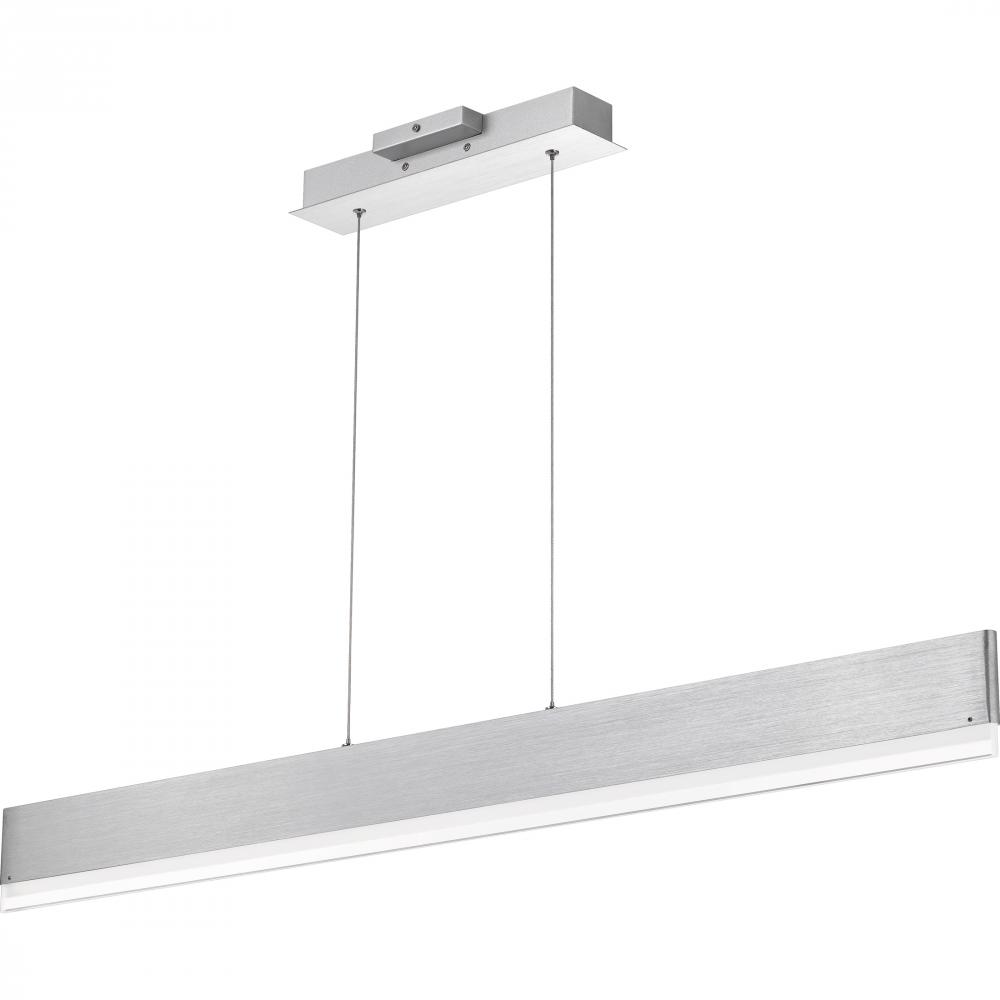 Cutlas Integrated LED Brushed Aluminum Linear Chandelier