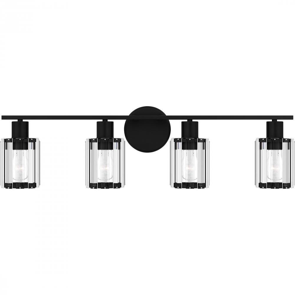 Isla 4-Light Matte Black Vanity Light