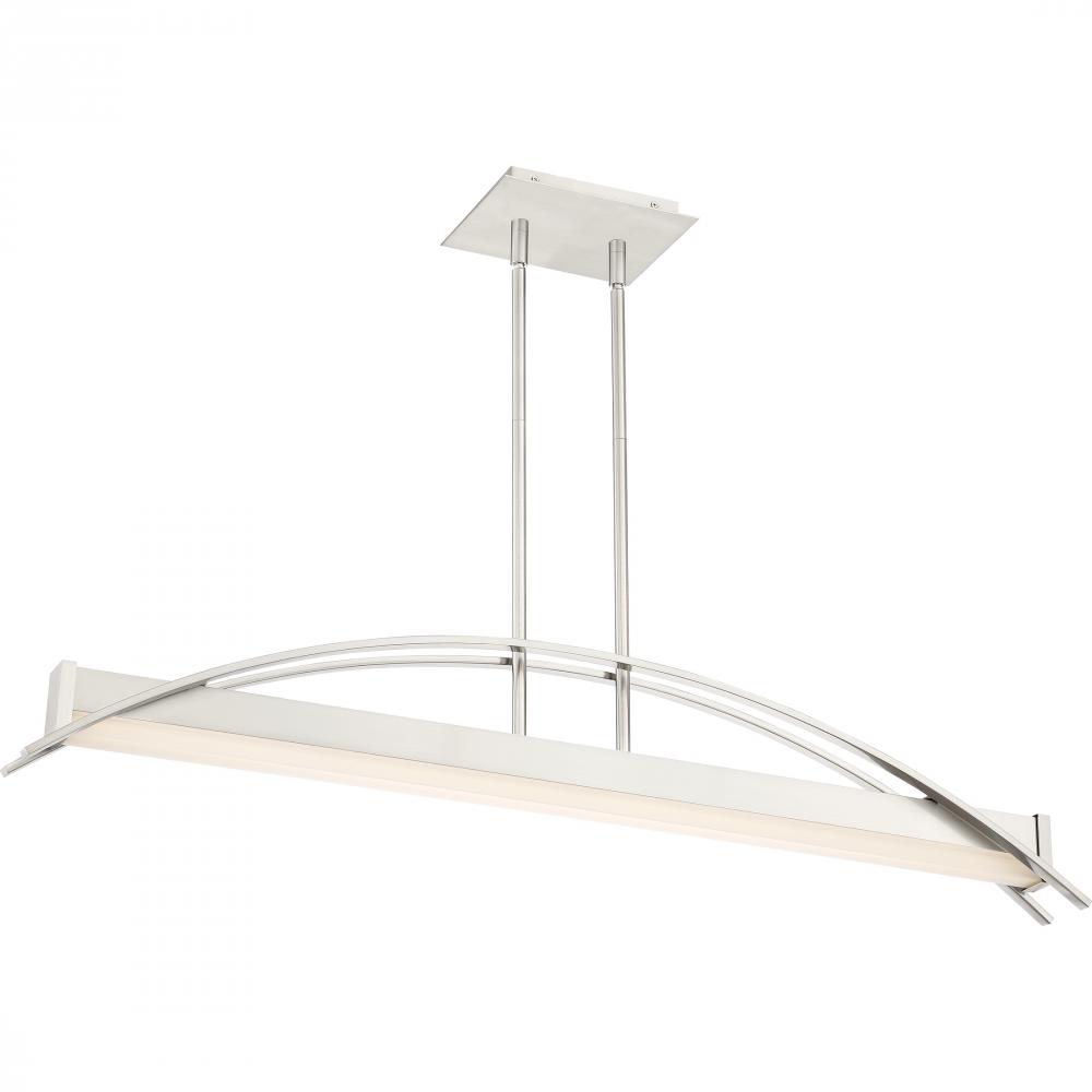 Sabre Integrated LED Brushed Nickel Linear Chandelier