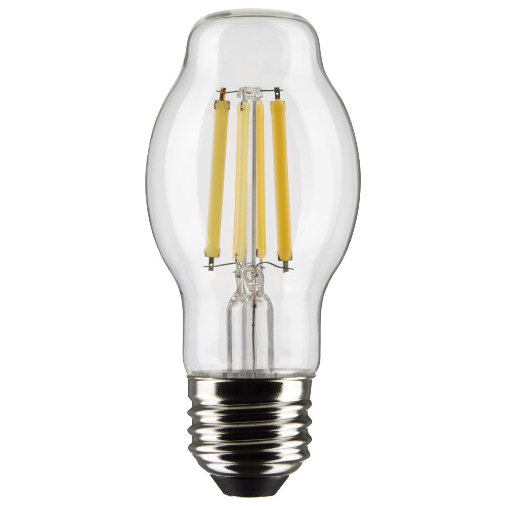 8 Watt BT15 LED Filament; Clear; Medium base; 90 CRI; 4000K; 120 Volt