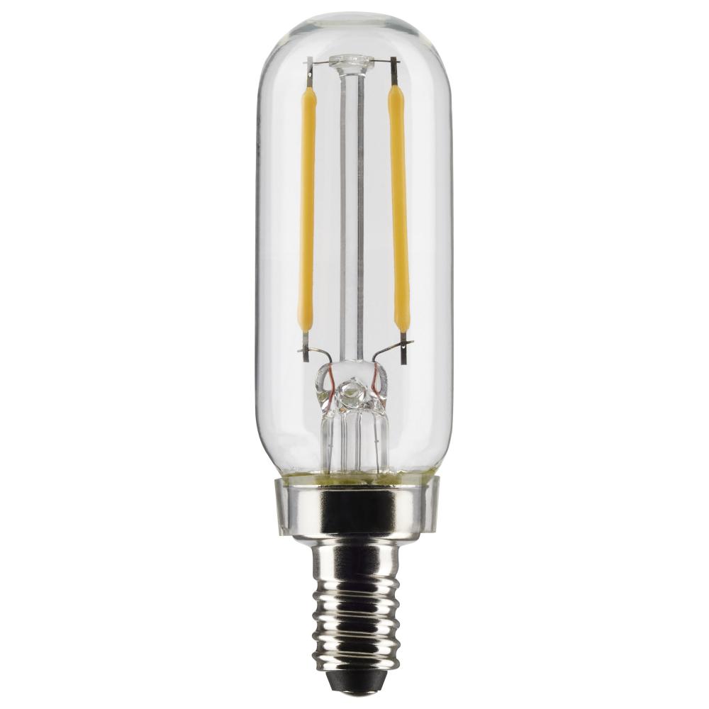 2.8 Watt T6 LED Filament; Clear; Candelabra base; 90 CRI; 4000K; 120 Volt