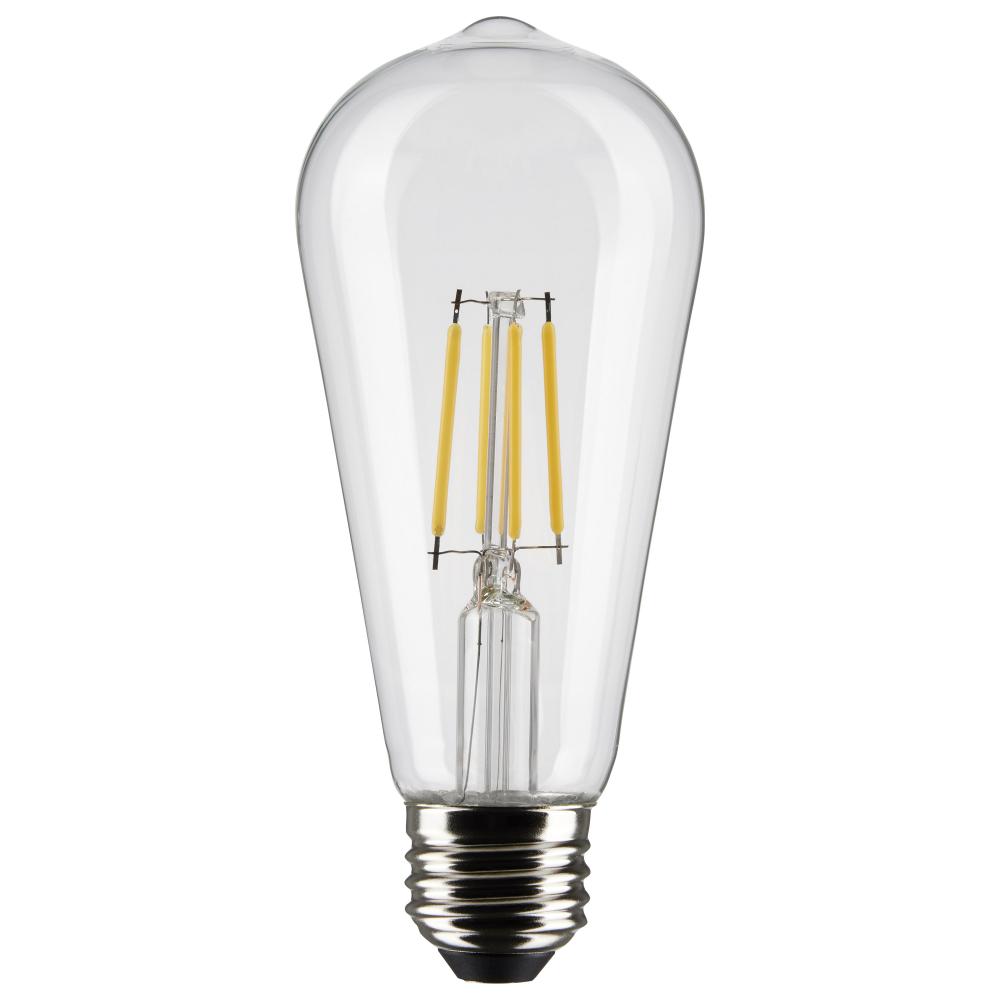 5 Watt ST19 LED Filament; Clear; Medium base; 90 CRI; 3000K; 120 Volt