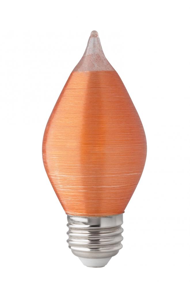 4 Watt C15 LED Filament; Satin Spun; Amber; Medium base; 2100K; 240 Lumens; 120 Volt