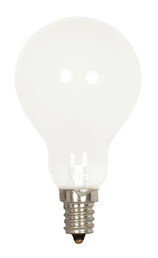60 Watt A15 Incandescent; Frost; 1000 Average rated hours; 700 Lumens; Candelabra base; 120 Volt;