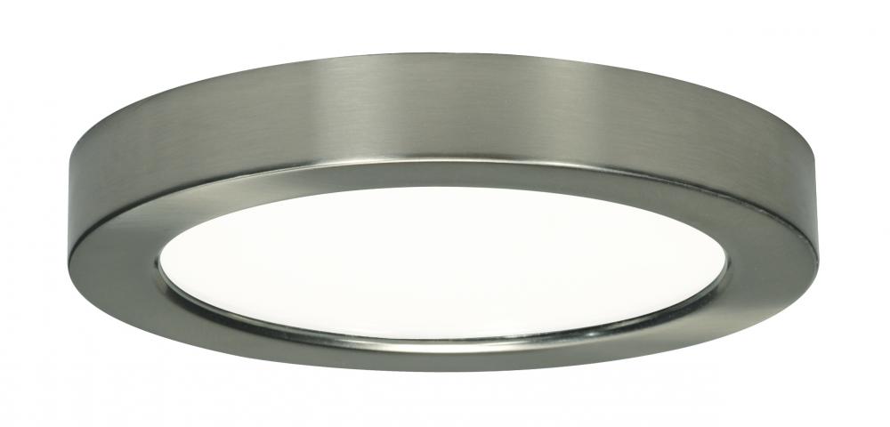 13.5 watt; 7" Flush Mount LED Fixture; 2700K; Round Shape; Brushed Nickel Finish; 120 volts