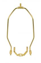 Satco Products Inc. 90/220 - Light Duty Harp; Polished Brass Finish; 8" Height; 1/8 IP Saddle; 1/4-27 Thread; 125 Carton