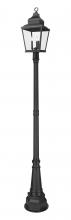 Z-Lite 5029PHBR-564P-BK - 3 Light Outdoor Post Mounted Fixture