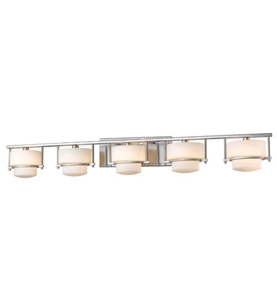 5 light Porter Vanity Brushed Nickel