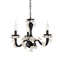 Eurofase 25571-028 - Martina, 3Lt Chandelier, Black/White