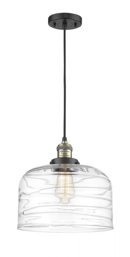 Bell - 1 Light - 12 inch - Black Antique Brass - Cord hung - Mini Pendant