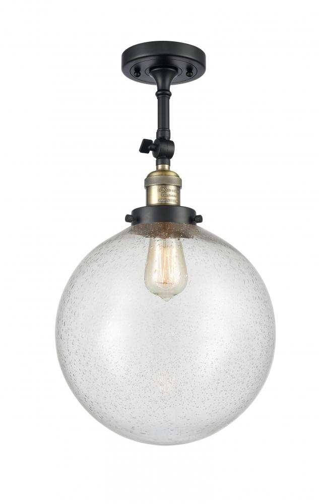 Beacon - 1 Light - 12 inch - Black Antique Brass - Adjustable Semi-Flush Mount