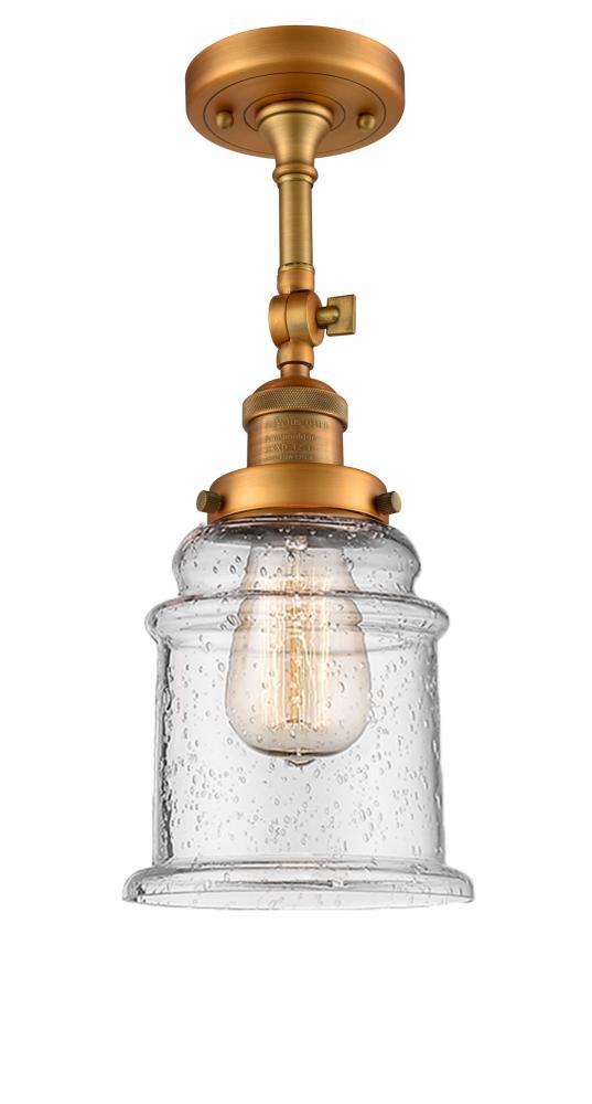 Canton - 1 Light - 6 inch - Brushed Brass - Adjustable Semi-Flush Mount